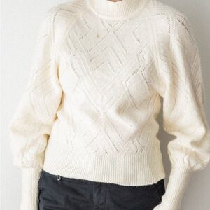 Express Cream Turtleneck Sweater